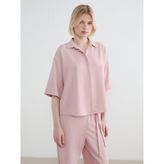 LC Waikiki Oversize Krep Kadın Gömlek