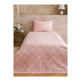 LC Waikiki Pembe Fiyonk Desenli Tek Kişilik Pike Seti, 160x220 cm,%100 Pamuk