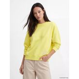 Lc Waıkıkı Sarı Baskılı Oversize Kadın Sweatshirt
