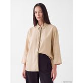 LC Waikiki STUDIO Bej Oversize Kadın Gömlek