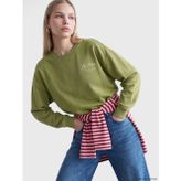 LC Waikiki Vision Yeşil Baskılı Oversize Kadın Sweatshirt