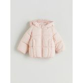Lc Waikiki Yeni Sezon Kapüşonlu Uzun Kollu Kız Bebek Şişme Mont - Pembe - 9 - 12 Ay