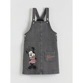 Lc Waikiki Yeni Sezon Kare Yaka Minnie Mouse Baskılı Kız Çocuk Jean Salopet Elbise - 3 - 4 Yaş - Antrasit