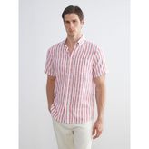 Lc Waikiki Yeni Sezon Regular Fit Kısa Kollu Çizgili Poplin Erkek Gömlek - XL - Pembe