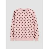Lcw Comfort Pembe Puantiyeli Kadın Kalın Sweatshirt
