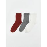 Lcw Eco Basic Erkek Çocuk Soket Çorap 3'lü (W5) - 38 - 40 - Çok Renkli