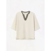 Lcw Everyday Bej Soft Touch Çizgili Bluz