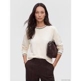 Lcw Everyday Ekru Soft Touch Çizgili Kadın Sweatshirt