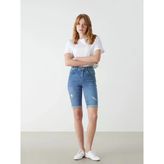Lcw Jeans Indigo Bermuda Fit Kadın Jean Şort