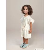 Lcw Kids Bej Beli Lastikli Basic Kız Bebek Şort