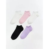 Lcw Kids Ekru Basic Kız Çocuk Patik Çorap 5'Li