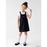 Lcw Kids Siyah Fiyonk Ve Taşlı Kız Çocuk Jean Salopet Elbise