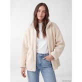Lcw Modest Bej Oversize Kadın Pelüş Mont