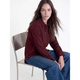 Lcw Modest Bordo Dokulu Kadın Gömlek