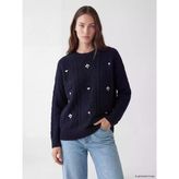 Lcw Modest Lacivert Çiçekli Kadın Triko Tunik