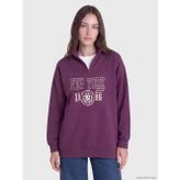 Lcw Modest Mor Baskılı Kadın Kalın Sweatshirt Tunik