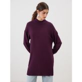 Lcw Modest Mor Dik Yaka Kadın Triko Tunik