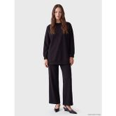 Lcw Modest Siyah Taşlı Soft Touch Kadın Sweatshirt Tunik