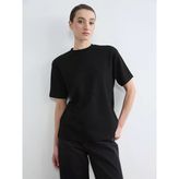 Lcw Modest Siyah Taşlı Soft Touch Kadın Tişört