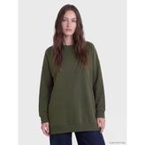 Lcw Modest Yeşil Oversize Kadın Kalın Sweatshirt Tunik