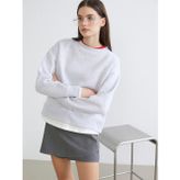 Lcw Vision Gri Bisiklet Yaka Kadın Kalın Sweatshirt