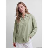 Lcw Vision Haki Oversize Poplin Kadın Gömlek