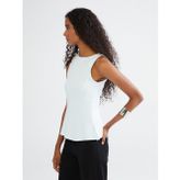 Lcw Vision Mavi Bisiklet Yaka Peplum Bluz