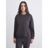 Lcw Vision Siyah Bisiklet Yaka Kadın Sweatshirt