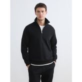 Lcw Vision Siyah Dik Yaka Erkek Kalın Sweatshirt