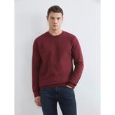 Lcwaıkıkı Basic Bordo Bisiklet Yaka Erkek Kalın Sweatshirt