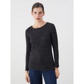 LCWAIKIKI Basic Siyah Bisiklet Yaka Kadın Body