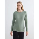 LCWAIKIKI Basic Yeşil Bisiklet Yaka Kadın Body