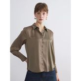 Lcwaıkıkı Classic Haki Oversize Kadın Gömlek