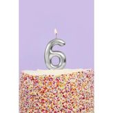 Le Mabelle Gümüş 6 Rakamı Mum