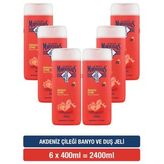 Le Petit Marseillais 6x400 ml Akdeniz Çileği Duş Jeli