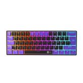 Lecoo GK601 Pro RGB Red Switch Mekanik Kablolu Siyah Mor Gaming Klavye