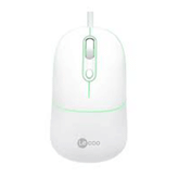 Lecoo MS110 RGB Sessiz Tuşlu Kablolu Beyaz Optik Mouse