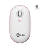 Lecoo WS212 Beyaz-Pembe Optik Kablosuz Mouse