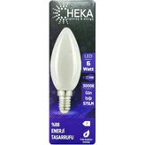 LED Ampul, 6W (51W), 3000K, E14 Duylu, Soft Mum