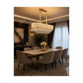 Led OVAL KRİSTAL LÜX SALON AVİZE