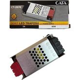 LED Trafosu 12V Cata Serisi Slim Kasa, Alüminyum Gövdeli Ince Güç Kaynağı, Kamera ve Şerit LED Uyumlu (60W - 360W) 5, 12.5, 16.5, 21, 30 Amper (60, Vat)