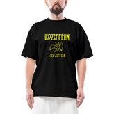LED Zeppelin Angel Oversize Siyah Tişört