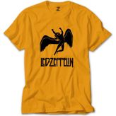 LED Zeppelin Black Angel Sarı Tişört - 3XL