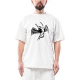 LED Zeppelin Icarus Angel Oversize Beyaz Tişört - XL