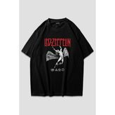 LED Zeppelin Oversize Unisex T-Shirt - Siyah
