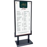 Ledbox Siyah 700x1000 mm Işıklı Sac Tabanlı Kaldırım Reklam Panosu