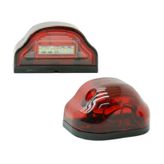 Ledli Plaka Lambası Kırmızı Cobra Tip ( 2 Adet) 12-24v