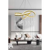 Ledmi Lighting Yüksek Aydınlatmalı Kalın Kasa Gezegen Model Beyaz LED Avize, 3 Renk Aydınlatma, Salon Avizesi - Eskitme