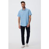 Lee Cooper Andre Erkek Dokuma Gömlek Mavi