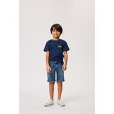 Lee Cooper Elyo 5 Erkek Çocuk Jean Şort Denim - Mavi - 12